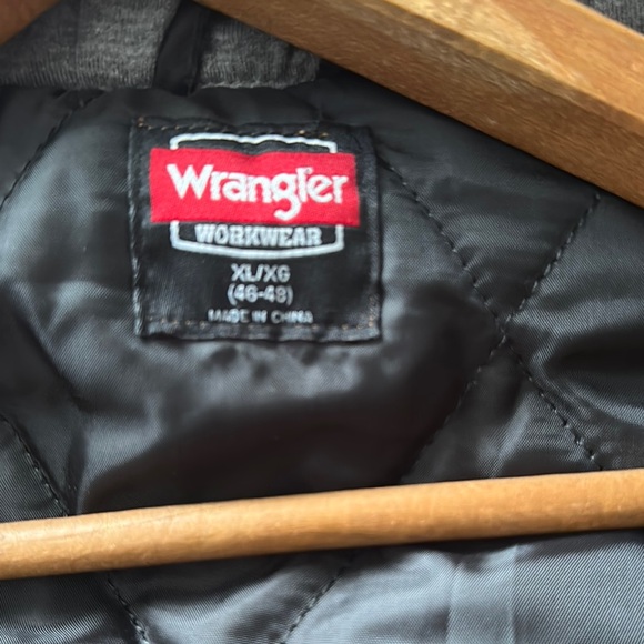 Wrangler Brown and Gray Military Field Jacket with Durable Canvas - Picture 2 of 7